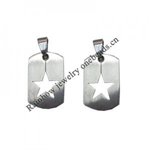 Stainless Steel Pendant, 16x32mm, Sold by bag