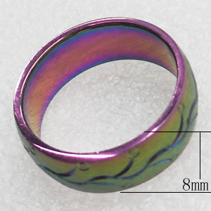 Stainless Steel Rings, 8mm, Sold by PC