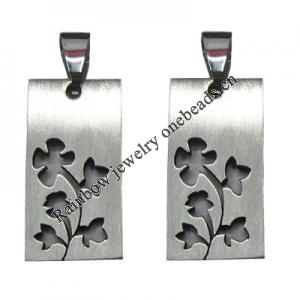 Stainless Steel Pendant, 14x32mm, Sold by bag