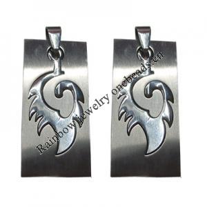 Stainless Steel Pendant, 14x32mm, Sold by bag