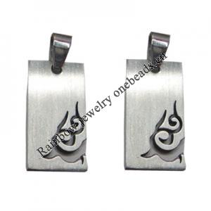 Stainless Steel Pendant, 14x32mm, Sold by bag