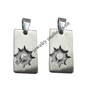 Stainless Steel Pendant, 14x32mm, Sold by bag