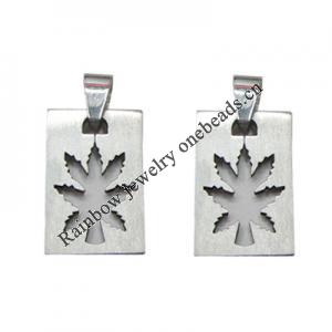 Stainless Steel Pendant, 14x32mm, Sold by bag