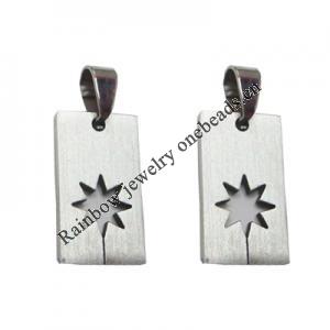 Stainless Steel Pendant, 14x32mm, Sold by bag