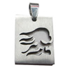 Stainless Steel Pendant, 19x30mm, Sold by bag
