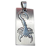 Stainless Steel Pendant, Twelve Zodiac, Scorpio, 17x38mm, Sold by bag