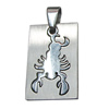 Stainless Steel Pendant, Twelve Zodiac, Capricorn, 17x38mm, Sold by bag