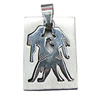 Stainless Steel Pendant, Twelve Zodiac, Gemini, 18x33mm, Sold by bag