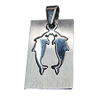 Stainless Steel Pendant, Twelve Zodiac, Pisces, 18x33mm, Sold by bag