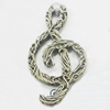 Pendant, Zinc Alloy Jewelry Findings, 22x41mm, Sold by Bag
