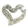 Pendant, Zinc Alloy Jewelry Findings, Heart 27x26mm, Sold by Bag
