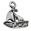 Pendant, Zinc Alloy Jewelry Findings, Ship 16x18mm, Sold by Bag