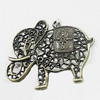 Pendant, Zinc Alloy Jewelry Findings, Elephant 57x42mm, Sold by Bag