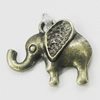 Pendant, Zinc Alloy Jewelry Findings, Elephant 24x23mm, Sold by Bag
