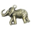Pendant, Zinc Alloy Jewelry Findings, Elephant 25x21mm, Sold by Bag