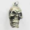 Pendant, Zinc Alloy Jewelry Findings, Skeleton 9x20mm, Sold by Bag