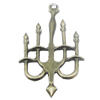 Pendant, Zinc Alloy Jewelry Findings, 25x52mm, Sold by Bag