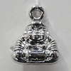 Pendant Zinc Alloy Jewelry Findings Lead-free, Buddha 12x10mm Hole:1.5mm, Sold by Bag