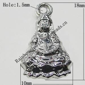 Pendant Zinc Alloy Jewelry Findings Lead-free, Buddha 18x10mm Hole:1.5mm, Sold by Bag