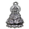 Pendant Zinc Alloy Jewelry Findings Lead-free, Buddha 33x18mm Hole:2mm, Sold by Bag