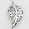 Pendant, Zinc Alloy Jewelry Findings, Leaf 10x18mm, Sold by Bag