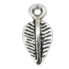 Pendant, Zinc Alloy Jewelry Findings, Leaf 5x12mm, Sold by Bag