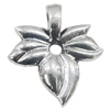 Pendant, Zinc Alloy Jewelry Findings, Leaf 22x25mm, Sold by Bag