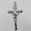 Pendant Zinc Alloy Jewelry Findings Lead-free, Cross 38x20mm Hole:1.5mm, Sold by Bag