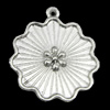 Pendant, Zinc Alloy Jewelry Findings, Leaf 22x25mm, Sold by Bag