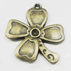 Pendant, Zinc Alloy Jewelry Findings, Flower 25x28mm, Sold by Bag