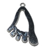 Pendant Zinc Alloy Jewelry Findings Lead-free, Foot 35x22mm Hole:2mm, Sold by Bag