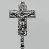 Pendant Zinc Alloy Jewelry Findings Lead-free, Cross 49x28mm Hole:3mm, Sold by Bag