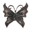 Pendant, Zinc Alloy Jewelry Findings, Butterfly 40x42mm, Sold by Bag