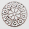 Connectors, Zinc Alloy Jewelry Findings, Flat Round 47mm, Sold by Bag