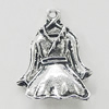 Pendant, Zinc Alloy Jewelry Findings, Cloth 15x19mm, Sold by Bag