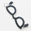 Zinc Alloy Enamel Pendant, Glasses 10x32mm, Sold by Bag