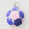 Zinc Alloy Enamel Pendant, 13x18mm, Sold by Bag