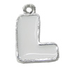 Zinc Alloy Enamel Pendant, Letter 10x16mm, Sold by Bag