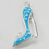 Zinc Alloy Enamel Pendant, Shoes 16x22mm, Sold by Bag