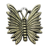 Pendant, Zinc Alloy Jewelry Findings, Butterfly 22x25mm, Sold by Bag