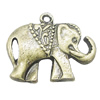 Pendant, Zinc Alloy Jewelry Findings, Elephant 25x21mm, Sold by Bag