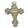 Pendant, Zinc Alloy Jewelry Findings, Cross 22x33mm, Sold by Bag