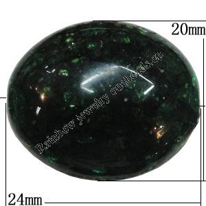 Imitate Gemstone Acrylic Beads, Flat Oval 24x20mm Hole:2mm, Sold by Bag