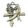 Pendant, Zinc Alloy Jewelry Findings, Bird 26x33mm, Sold by Bag