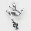 Pendants, Zinc Alloy Jewelry Findings, 19x32mm, Sold by Bag