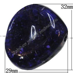 Imitate Gemstone Acrylic Beads, Nugget 32x29mm Hole:2.5mm, Sold by Bag