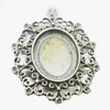 Zinc Alloy Pendant Settings, 37x49mm, Sold by Bag