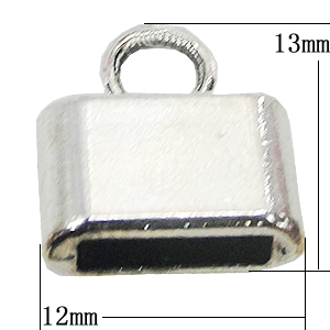 Zinc Alloy Cord End Caps, 12x13mm, Sold by Bag