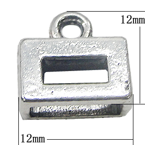 Zinc Alloy Cord End Caps, 12x12mm, Sold by Bag