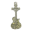 Pendant, Zinc Alloy Jewelry Findings, Guitar 22x62mm, Sold by Bag